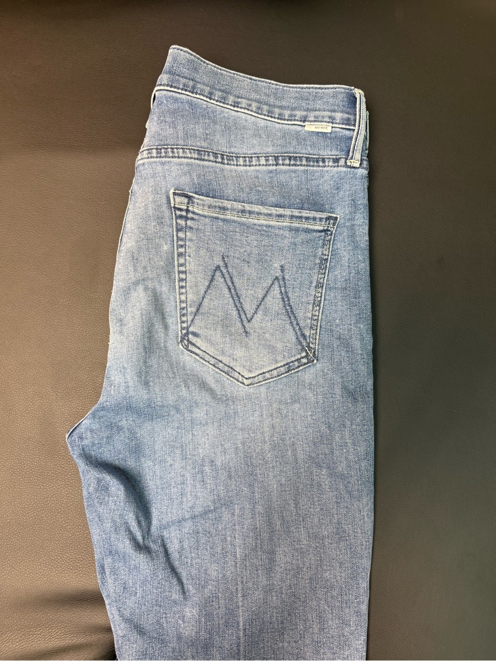 MOTHER Light Blue Cropped Ankle Jeans
